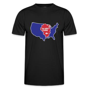 Illinois US Design für patriotische Illinoisaner - Männer Funktions-T-Shirt - Schwarz - Vorne - AI Model Male 178 dark (178cm)