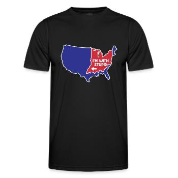 Indiana State US Design für patriotische Hoosier - Männer Funktions-T-Shirt - Schwarz - Vorne - AI Model Male 178 dark (178cm)