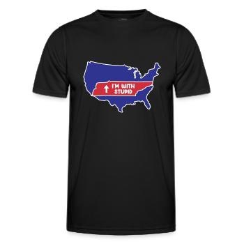 Tennessee Design für patriotische Tennesseaner - Männer Funktions-T-Shirt - Schwarz - Vorne - AI Model Male 178 dark (178cm)