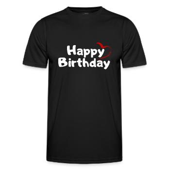 Happy Birthday Birthday Greeting Birthday Gift - Men's Functional T-Shirt - black - Front - AI Model Male 178 dark (178cm)