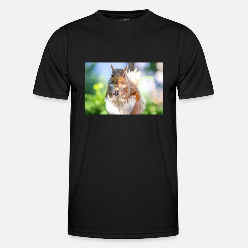 Grauhörnchen essen - Männer Funktions-T-Shirt - Schwarz