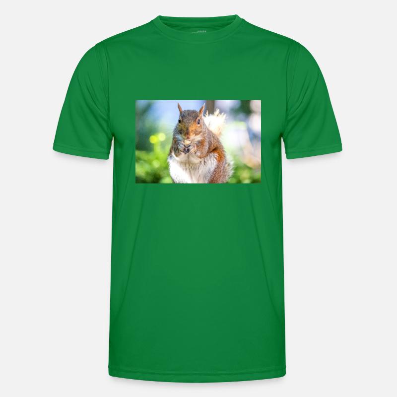 Grauhörnchen essen Männer Funktions-T-Shirt