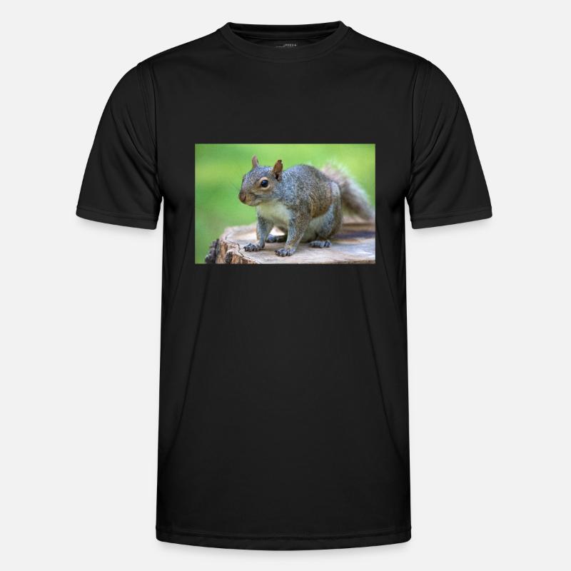 Grauhörnchen Sciurus carolinensis - Männer Funktions-T-Shirt - Schwarz