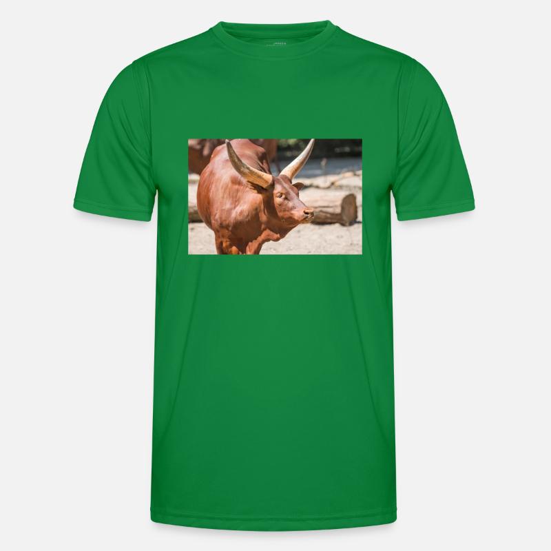 Ankole-Watusi oder Ankole Longhorn Watussirind Männer Funktions-T-Shirt