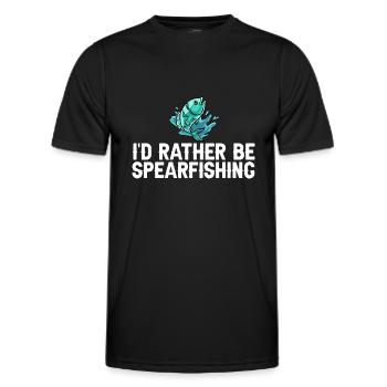 Pêche sous-marine Pêcheurs au harpon Pêcheurs au harpon - T-shirt sport Homme - noir - Devant - AI Model Male 178 dark (178cm)