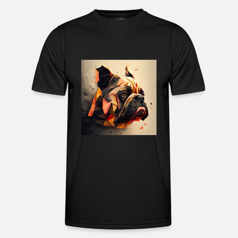Bouledogue français, Couleurs, Polygone Design T-shirt sport Homme
