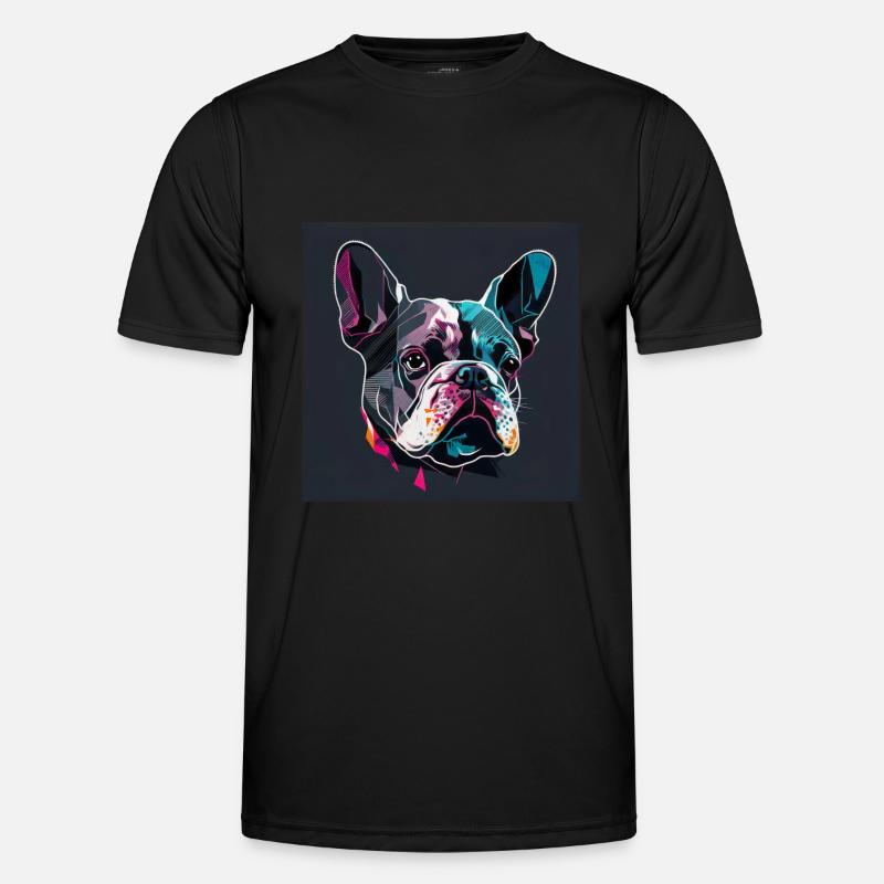Bouledogue français, Couleurs, Polygone Design T-shirt sport Homme