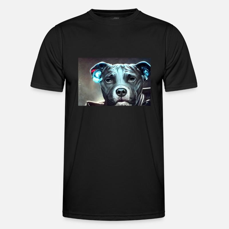 Sci-Fi Pitbull Männer Funktions-T-Shirt