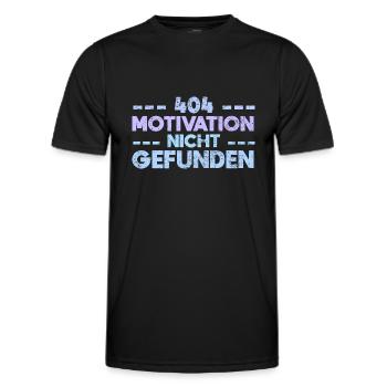404: Motivation Nicht Gefunden - Männer Funktions-T-Shirt - Schwarz - Vorne - AI Model Male 178 dark (178cm)