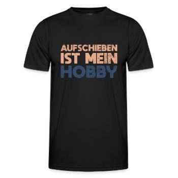Aufschieben Ist Mein Hobby - Männer Funktions-T-Shirt - Schwarz - Vorne - AI Model Male 178 dark (178cm)