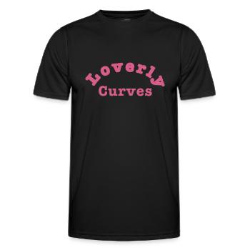Loverly Curves v3 - Men's Functional T-Shirt - black - Front - AI Model Male 178 dark (178cm)