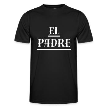 El Padre - Le patron de la Famille après Maman - T-shirt sport Homme - noir - Devant - AI Model Male 178 dark (178cm)