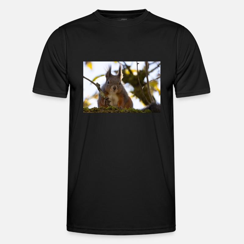 Oachkatzl / Eichhörnchen - Männer Funktions-T-Shirt - Schwarz