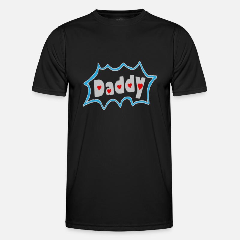 HerzDaddy - Männer Funktions-T-Shirt - Schwarz