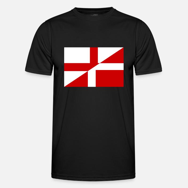 Drapeau de l’Angleterre Danemark T-shirt sport Homme