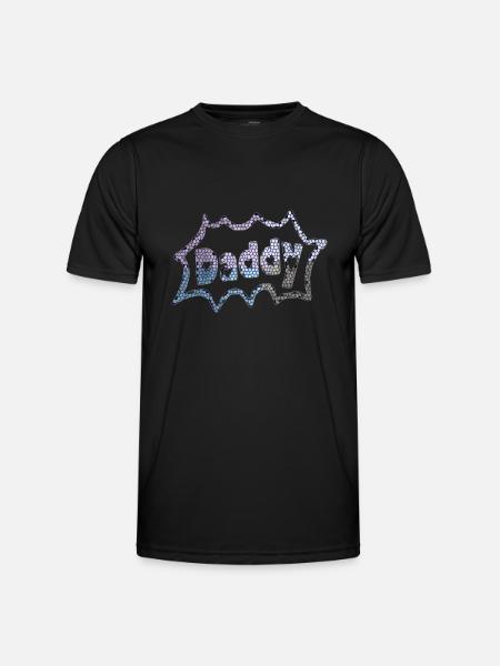 HerzefürDaddyII - Männer Funktions-T-Shirt - Schwarz