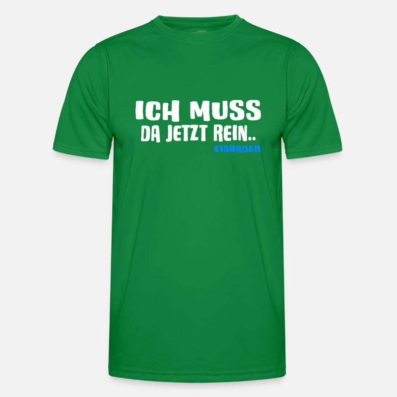 Eisbader Winterschwimmer ICEBATH CHALLENGE eisloch Männer Funktions-T-Shirt