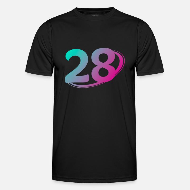 Number 28 multicolor - Men's Functional T-Shirt - black