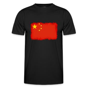 République populaire de Chine - T-shirt sport Homme - noir - Devant - AI Model Male 178 dark (178cm)