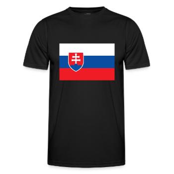 Slowakei - Männer Funktions-T-Shirt - Schwarz - Vorne - AI Model Male 178 dark (178cm)