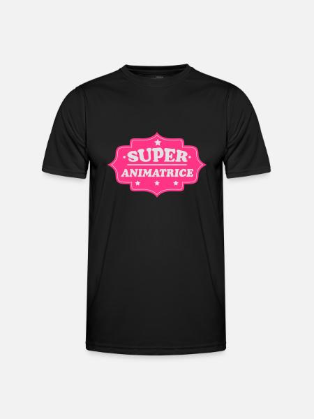 Super animatrice - Männer Funktions-T-Shirt - Schwarz
