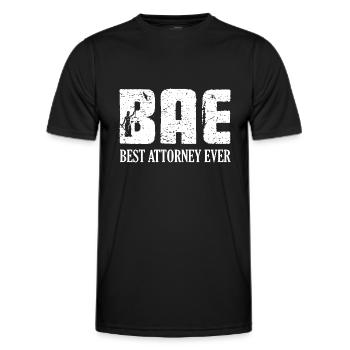 BAE Best Attorney Ever Advocate Lawyer - Men's Functional T-Shirt - black - Front - AI Model Male 178 dark (178cm)