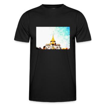 Tempel in Thailand - Männer Funktions-T-Shirt - Schwarz - Vorne - AI Model Male 178 dark (178cm)