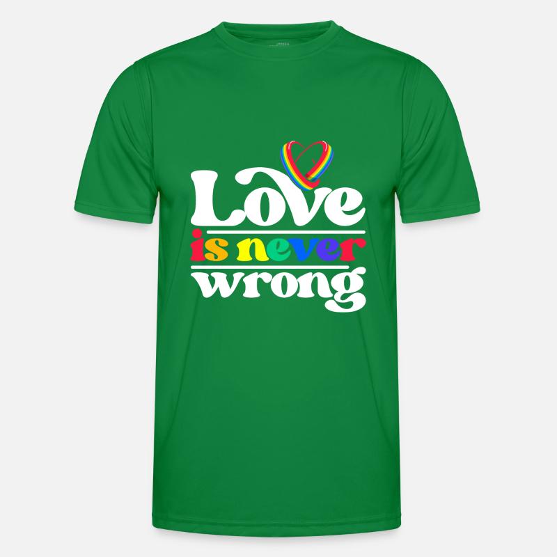 Love Is Never Wrong Lgbtq Diversity Rainbow Pride Männer Funktions-T-Shirt
