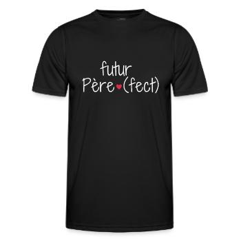 Futur père fect cadeau futur papa - T-shirt sport Homme - noir - Devant - AI Model Male 178 dark (178cm)
