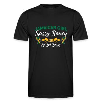 Jamaica Jamaican Flag Gift - Men's Functional T-Shirt - black - Front - AI Model Male 178 dark (178cm)