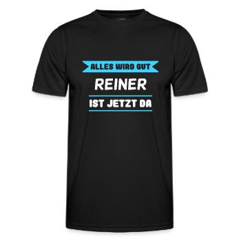 Reiner Name Design für stolze Reiner - Männer Funktions-T-Shirt - Schwarz - Vorne - AI Model Male 178 dark (178cm)