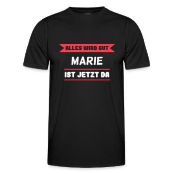 Marie Name Design für stolze Maries - Männer Funktions-T-Shirt - Schwarz - Vorne - AI Model Male 178 dark (178cm)
