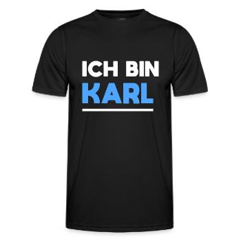 Karl Name Spruch für stolze Karls - Männer Funktions-T-Shirt - Schwarz - Vorne - AI Model Male 178 dark (178cm)