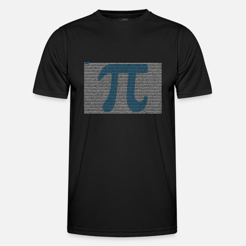 pi shirt 3, 14 pi number symbol math science geek - Men's Functional T-Shirt - black