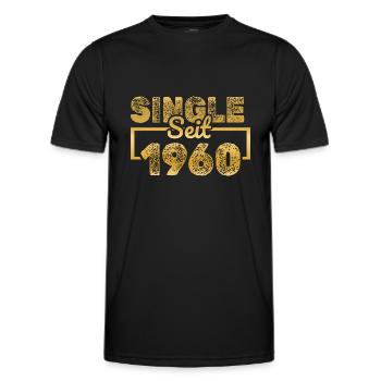 Single 1960 - Männer Funktions-T-Shirt - Schwarz - Vorne - AI Model Male 178 dark (178cm)