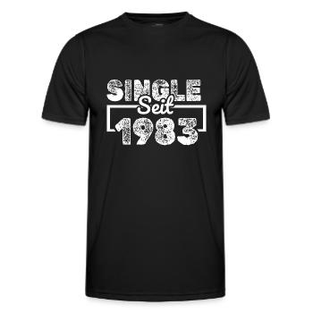 Single 1983 - Männer Funktions-T-Shirt - Schwarz - Vorne - AI Model Male 178 dark (178cm)