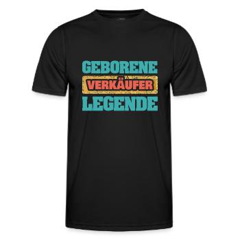 Vendeur - T-shirt sport Homme - noir - Devant - AI Model Male 178 dark (178cm)