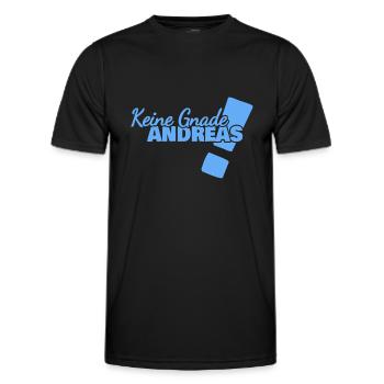 Andreas as Lustig - Men's Functional T-Shirt - black - Front - AI Model Male 178 dark (178cm)