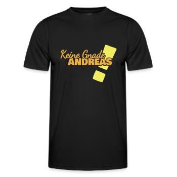 Lustig Andreas - Men's Functional T-Shirt - black - Front - AI Model Male 178 dark (178cm)