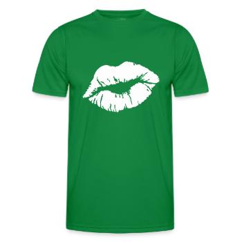 kiss - Men's Functional T-Shirt - kelly green - Front - AI Model Male 178 dark (178cm)