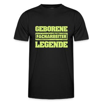 Occupation: Skilled worker - Men's Functional T-Shirt - black - Front - AI Model Male 178 dark (178cm)