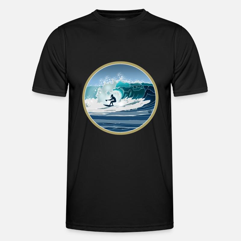 Big Wave SUP Surfer - Men's Functional T-Shirt - black