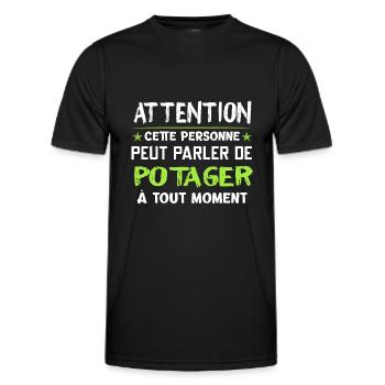 Potager cadeau drôle - T-shirt sport Homme - noir - Devant - AI Model Male 178 dark (178cm)