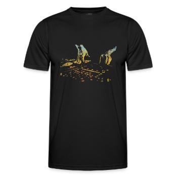 DJ Controller Elektronische Musik - Männer Funktions-T-Shirt - Schwarz - Vorne - AI Model Male 178 dark (178cm)