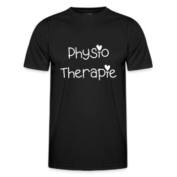 Physio Design - T-Shirts & Sweats à capuche pour Physios - T-shirt sport Homme - noir - Devant - AI Model Male 178 dark (178cm)