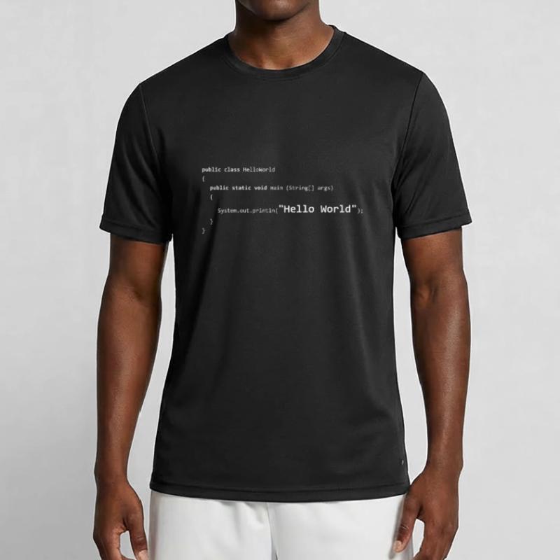 JAVA Hello World Männer Funktions-T-Shirt