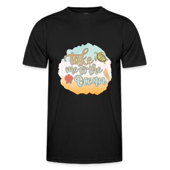 Ocean Sublimation - Men's Functional T-Shirt - black - Front - AI Model Male 178 dark (178cm)