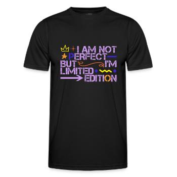 Je ne suis pas parfait mais je suis en édition limitée - T-shirt sport Homme - noir - Devant - AI Model Male 178 dark (178cm)