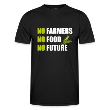 No Farmers No Food No Future - Men's Functional T-Shirt - black - Front - AI Model Male 178 dark (178cm)