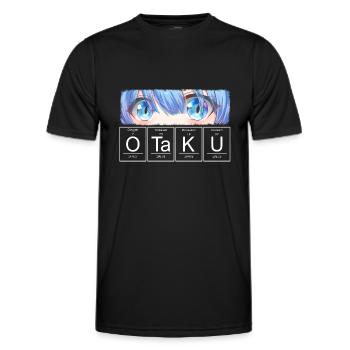 Otaku Anime Augen Chemisches Element - Männer Funktions-T-Shirt - Schwarz - Vorne - AI Model Male 178 dark (178cm)